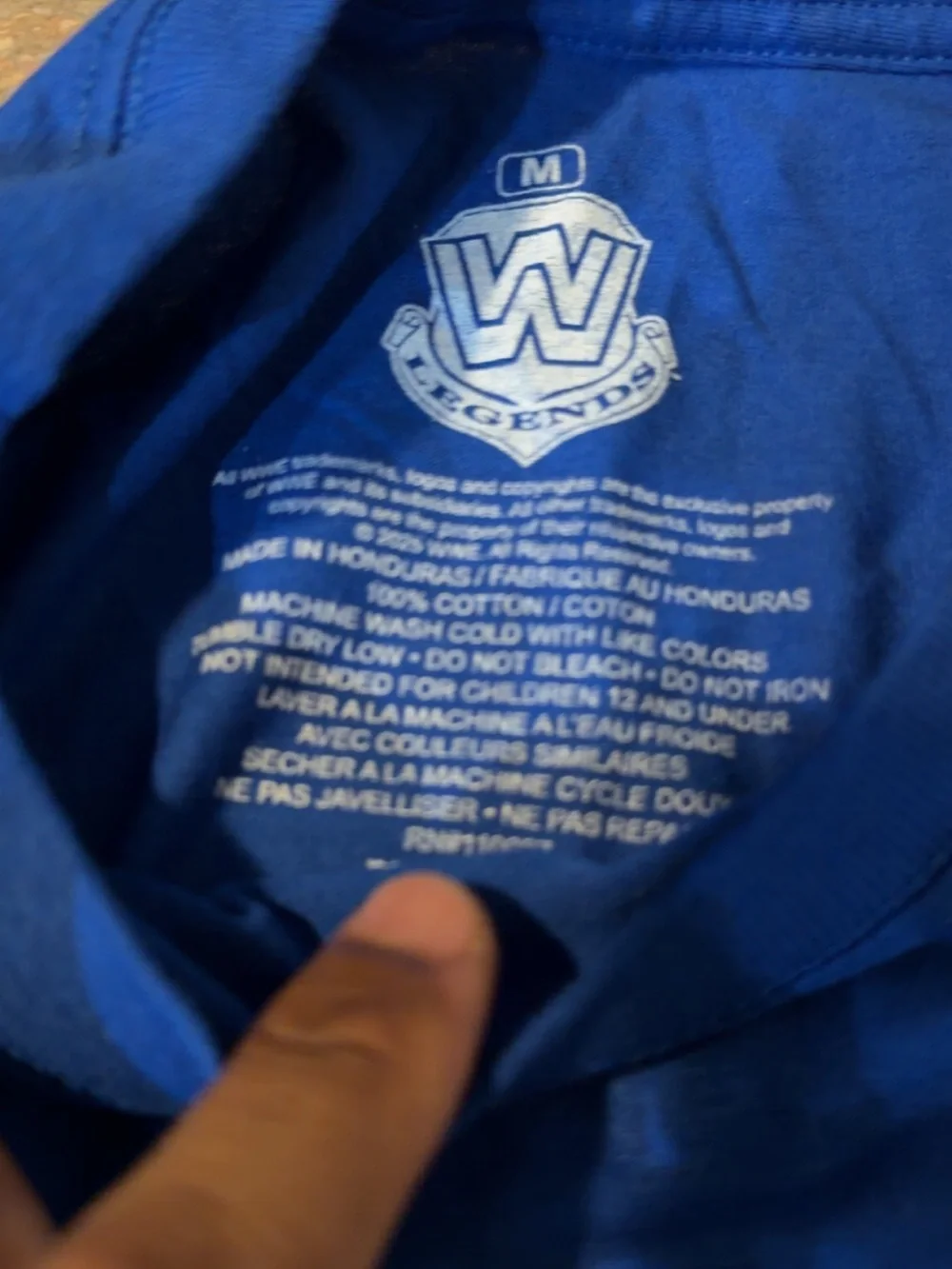 WWE Men's Graphic Crew Neck T-Shirt - Blue